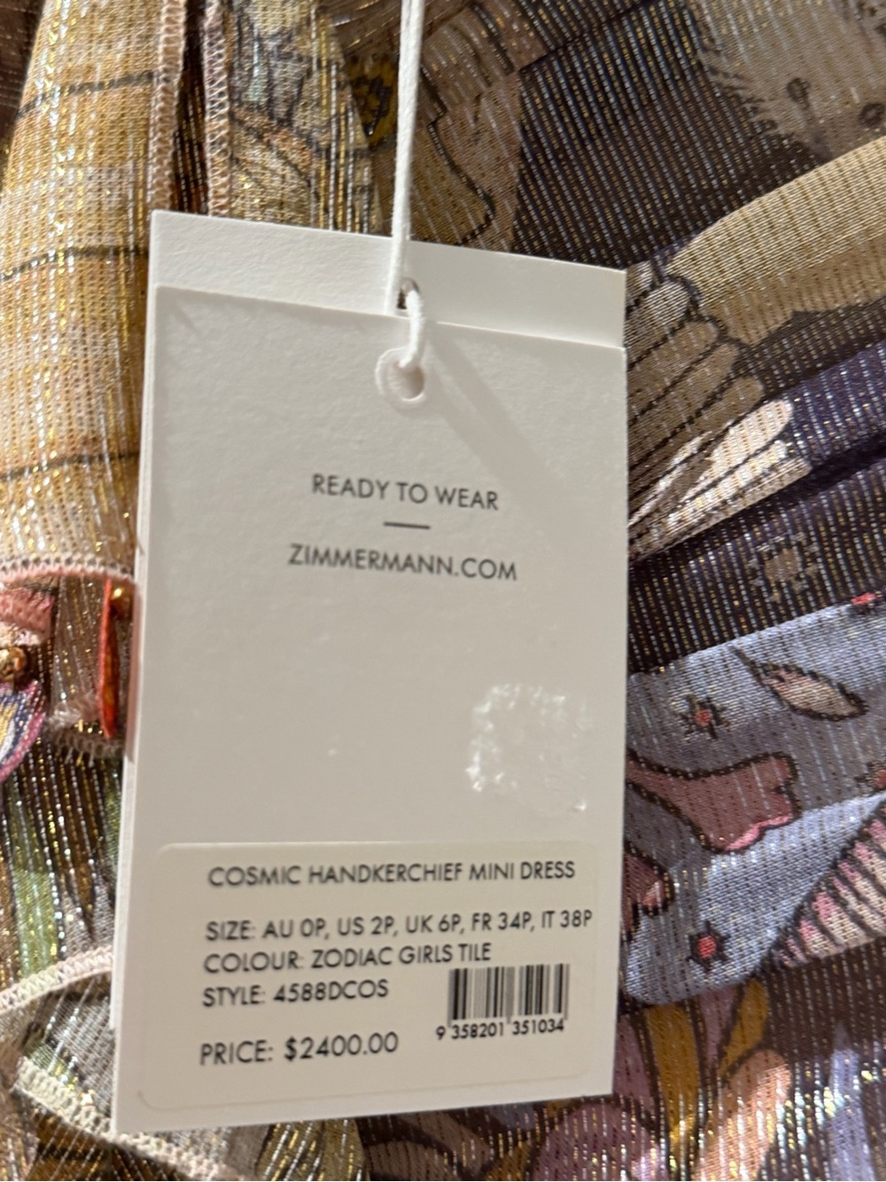 Zimmermann Multi-Color Printed Ruffle Midi Dress - Picture 4 of 4